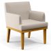 Kit 03 Poltronas Decorativas Para Sala de Estar Beatriz W01 Linho Cru - Lyam Decor