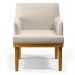 Kit 03 Poltronas Decorativas Para Sala de Estar Beatriz W01 Linho Cru - Lyam Decor