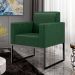 Kit 03 Poltronas Decorativas Sala Base fixa Metal Helô L02 Facto Verde Musgo - Lyam Decor