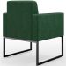 Kit 03 Poltronas Decorativas Sala Base fixa Metal Helô L02 Facto Verde Musgo - Lyam Decor