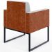 Kit 03 Poltronas Decorativas Sala Base fixa Metal Helô L02 Linho Cinza Couríssimo Camel - Lyam Decor