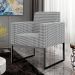 Kit 03 Poltronas Decorativas Sala Base fixa Metal Helô L02 Pied Poule - Lyam Decor