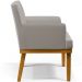 Kit 03 Poltronas Decorativas Sala De Estar Base Mel Beatriz W01 Linho Bege - Lyam Decor