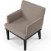 Kit 03 Poltronas Decorativas Sala de Estar Base Preto Beatriz W01 Bouclê Bege - Lyam Decor