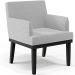 Kit 03 Poltronas Decorativas Sala de Estar Base Preto Beatriz W01 Bouclê Cinza - Lyam Decor