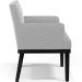 Kit 03 Poltronas Decorativas Sala de Estar Base Preto Beatriz W01 Bouclê Cinza - Lyam Decor