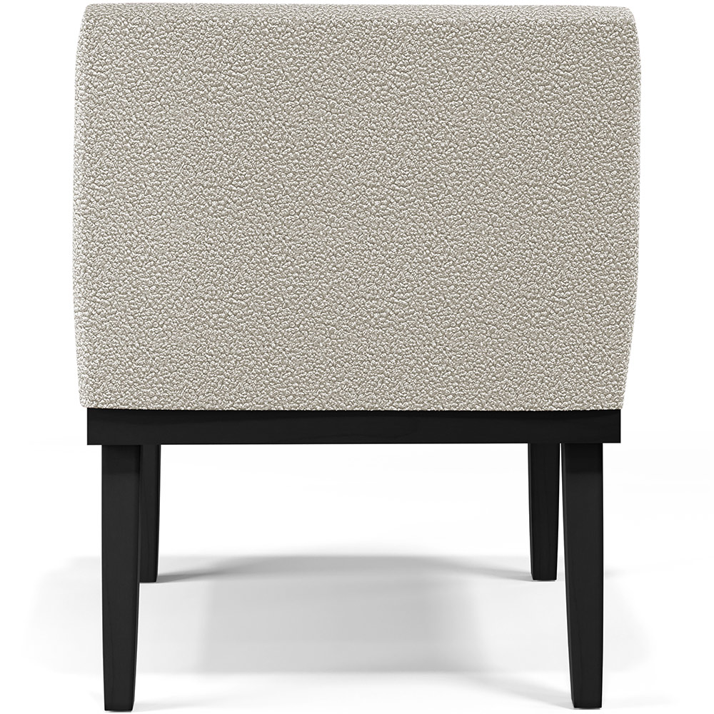 Kit 03 Poltronas Decorativas Sala de Estar Base Preto Beatriz W01 Bouclê Creme - Lyam Decor