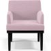 Kit 03 Poltronas Decorativas Sala de Estar Base Preto Beatriz W01 Bouclê Rosê - Lyam Decor