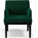 Kit 03 Poltronas Decorativas Sala de Estar Base Preto Beatriz W01 Bouclê Verde - Lyam Decor
