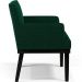 Kit 03 Poltronas Decorativas Sala de Estar Base Preto Beatriz W01 Bouclê Verde - Lyam Decor
