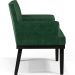 Kit 03 Poltronas Decorativas Sala de Estar Base Preto Beatriz W01 Facto Verde Musgo - Lyam Decor
