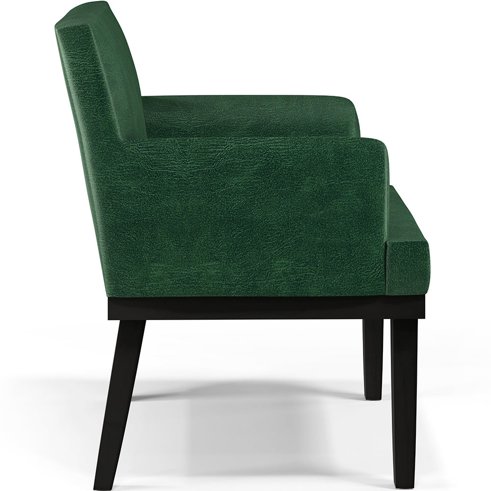 Kit 03 Poltronas Decorativas Sala de Estar Base Preto Beatriz W01 Facto Verde Musgo - Lyam Decor