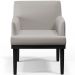 Kit 03 Poltronas Decorativas Sala de Estar Base Preto Beatriz W01 Linho Bege - Lyam Decor