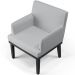 Kit 03 Poltronas Decorativas Sala de Estar Base Preto Beatriz W01 Linho Cinza - Lyam Decor