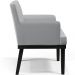 Kit 03 Poltronas Decorativas Sala de Estar Base Preto Beatriz W01 Linho Cinza - Lyam Decor