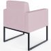 Kit 03 Poltronas Decorativas para Sala Recepção Base Fixa De Metal Helô L02 Suede Rosê - Lyam Decor