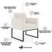Kit 03 Poltronas Decorativas para Sala e Recepção Base Fixa De Metal Helô L02 Linho Cru - Lyam Decor