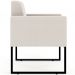 Kit 03 Poltronas Decorativas para Sala e Recepção Base Fixa De Metal Helô L02 Linho Cru - Lyam Decor