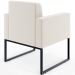 Kit 03 Poltronas Decorativas para Sala e Recepção Base Fixa De Metal Helô L02 Linho Cru - Lyam Decor