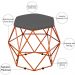 Kit 03 Puffs Decorativo Aramado Bronze Six L02 Suede Cinza - Lyam Decor
