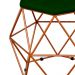 Kit 03 Puffs Decorativo Aramado Bronze Six L02 Suede Verde Musgo - Lyam Decor