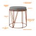 Kit 03 Puffs Decorativo Aramado Bronze Zaya L02 Corano Cinza - Lyam Decor