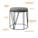 Kit 03 Puffs Decorativo Aramado Preto Zaya L02 Corano Cinza - Lyam Decor