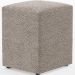 Kit 03 Puffs Quadrado Decorativo L02 Bouclê Bege - Lyam Decor