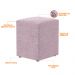 Kit 03 Puffs Quadrado Decorativo L02 Bouclê Rosê - Lyam Decor