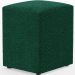 Kit 03 Puffs Quadrado Decorativo L02 Bouclê Verde - Lyam Decor
