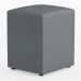 Kit 03 Puffs Quadrado L02 Decorativo Corano Cinza - Lyam Decor