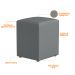 Kit 03 Puffs Quadrado L02 Decorativo Corano Cinza - Lyam Decor