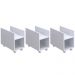 Kit 03 Suportes Para Cpu E Nobreak Com Rodízios Guide L03 Branco - Lyam Decor