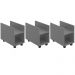 Kit 03 Suportes Para Cpu E Nobreak Com Rodízios Guide L03 Cinza - Lyam
