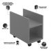 Kit 03 Suportes Para Cpu E Nobreak Com Rodízios Guide L03 Cinza - Lyam