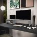 Kit 03 Suportes Para Monitor Stand Home Office Lap 90 cm L03 Cinza - Lyam
