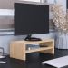 Kit 03 Suportes Stand Para Monitores Mesa Escritório Home Office Lap L03 Amadeirado - Lyam
