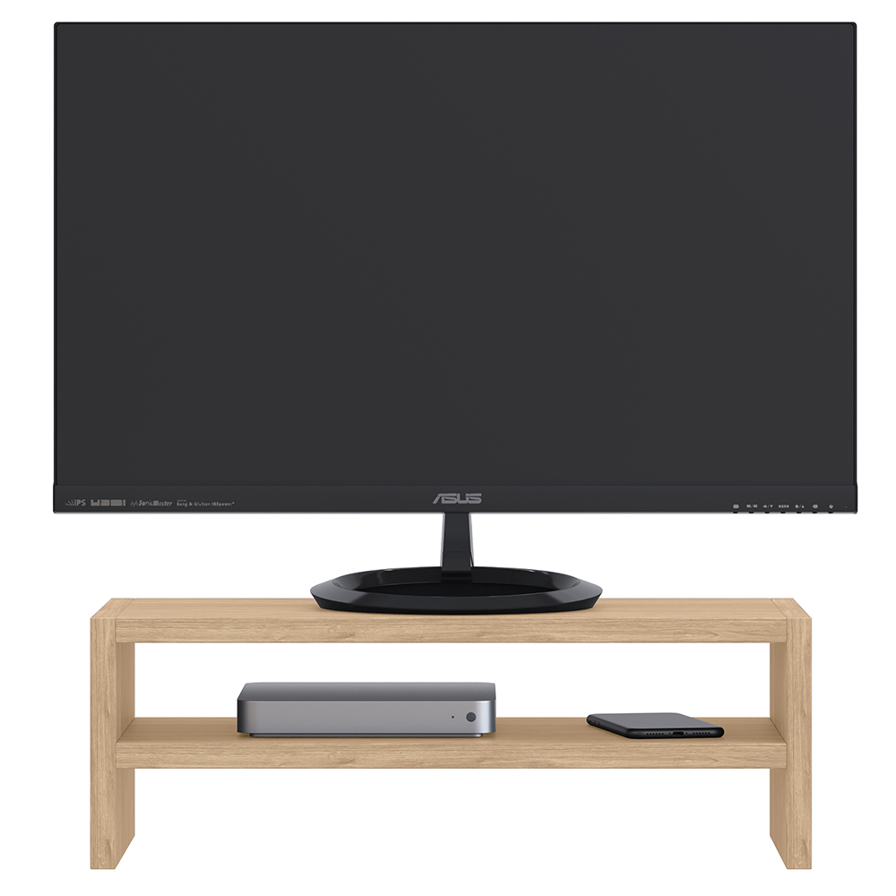 Kit 03 Suportes Stand Para Monitores Mesa Escritório Home Office Lap L03 Amadeirado - Lyam