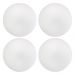 Kit 04 Assentos Redondo Banqueta Cadeira Estofados Poltronas H02 Corino Branco 39 cm - Lyam Decor