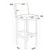 Kit 04 Banqueta Alta Para Cozinha Sala De Jantar Fixa Alya L02 Facto Cinza Metalizado - Lyam Decor