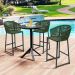 Kit 04 Banqueta Para Área Gourmet Cozinha Varanda Corda Náutica Porto D04 Verde - Lyam Decor
