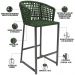 Kit 04 Banqueta Para Área Gourmet Cozinha Varanda Corda Náutica Porto D04 Verde - Lyam Decor