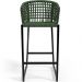 Kit 04 Banqueta Para Área Gourmet Cozinha Varanda Corda Náutica Porto D04 Verde - Lyam Decor