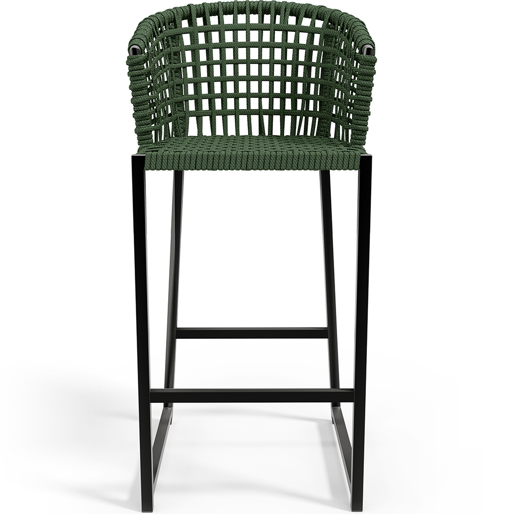 Kit 04 Banqueta Para Área Gourmet Cozinha Varanda Corda Náutica Porto D04 Verde - Lyam Decor