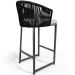 Kit 04 Banqueta Para Área Gourmet Cozinha Varanda Corda Náutica Sunset D04 Preto - Lyam Decor