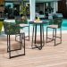 Kit 04 Banqueta Para Área Gourmet Cozinha Varanda Corda Náutica Sunset D04 Verde - Lyam Decor