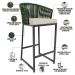 Kit 04 Banqueta Para Área Gourmet Cozinha Varanda Corda Náutica Sunset D04 Verde - Lyam Decor