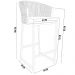 Kit 04 Banqueta Para Área Gourmet Cozinha Varanda Corda Náutica Sunset D04 Verde - Lyam Decor