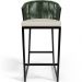 Kit 04 Banqueta Para Área Gourmet Cozinha Varanda Corda Náutica Sunset D04 Verde - Lyam Decor