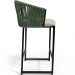 Kit 04 Banqueta Para Área Gourmet Cozinha Varanda Corda Náutica Sunset D04 Verde - Lyam Decor